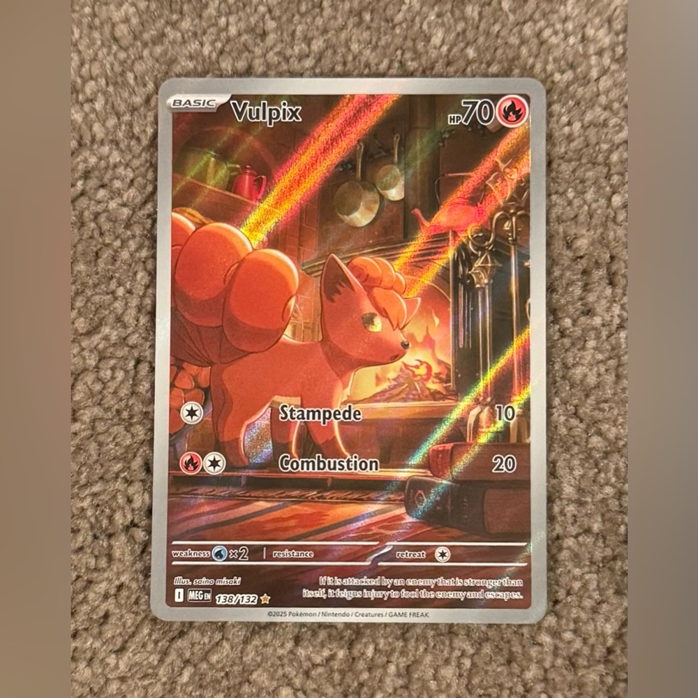 Vulpix 138/132 Illustration Rare – Pokémon  Mega Evolution Full Art Holo